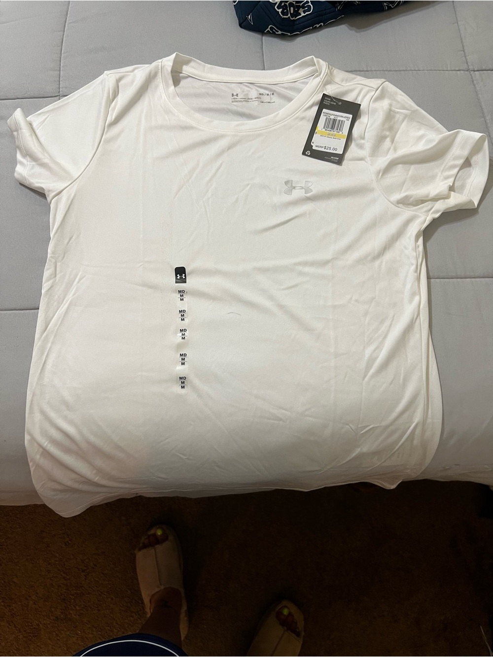 Under Armour White Athletic Crewneck Tee